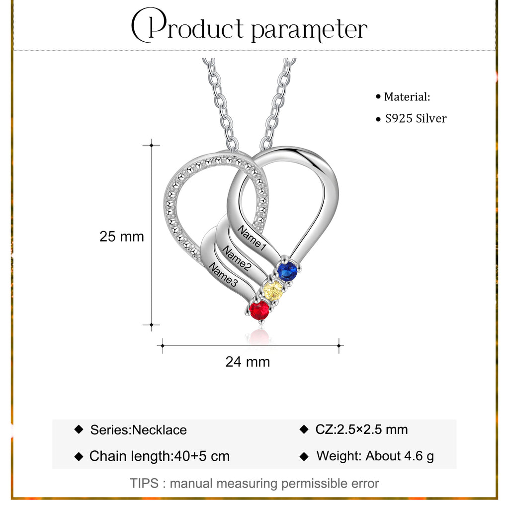 925 Sterling silver Custom Birthstone necklace