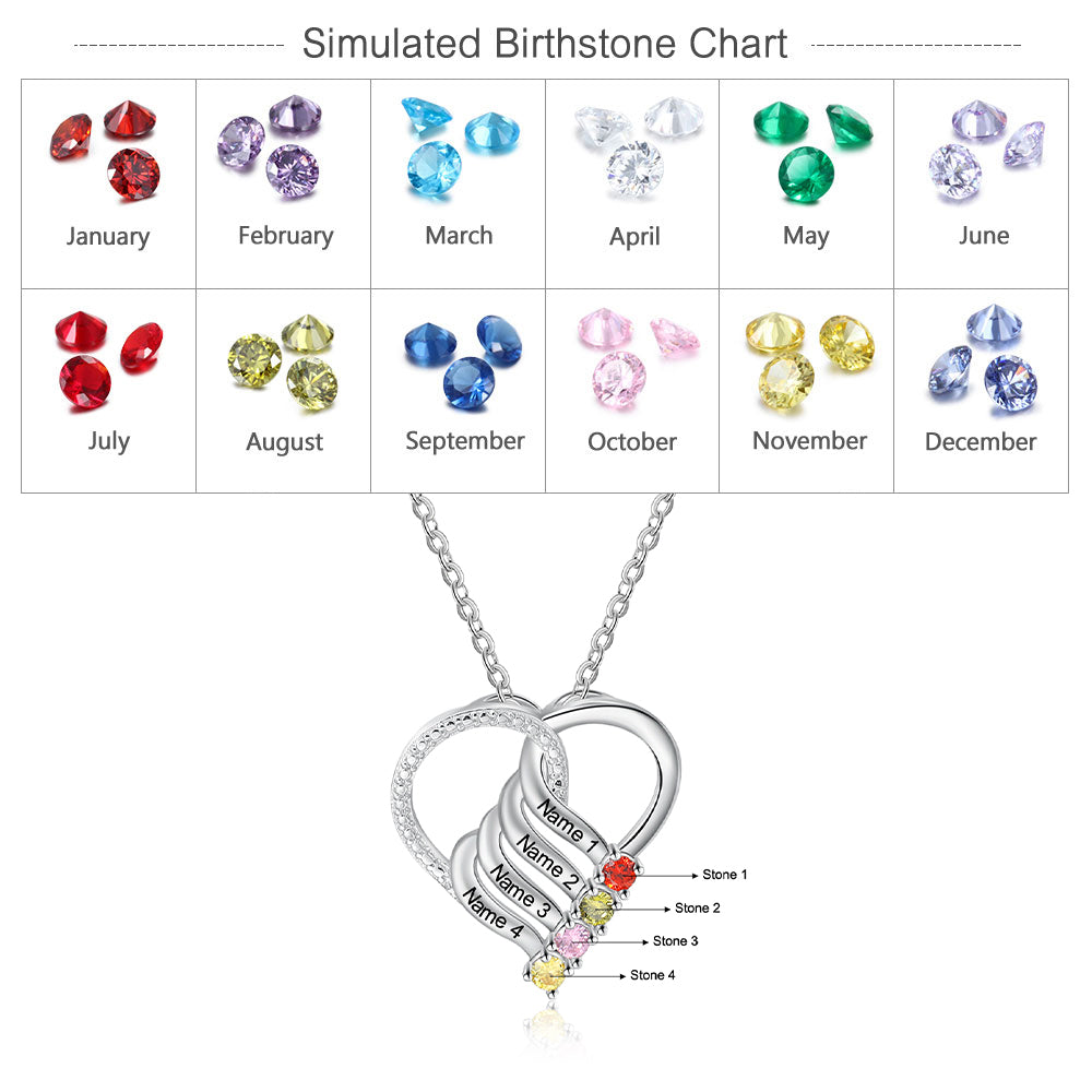 925 Sterling silver Custom Birthstone necklace