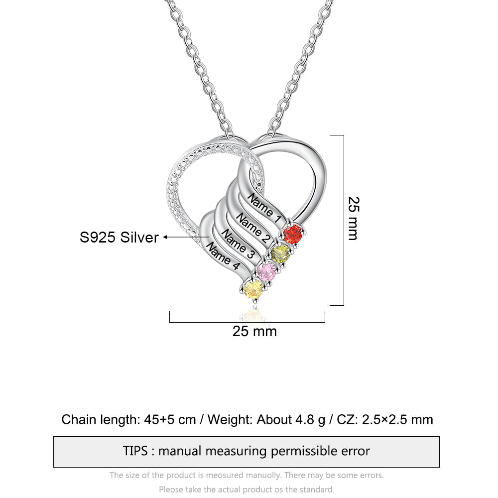 925 Sterling silver Custom Birthstone necklace