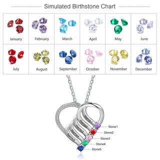 925 Sterling silver Custom Birthstone necklace