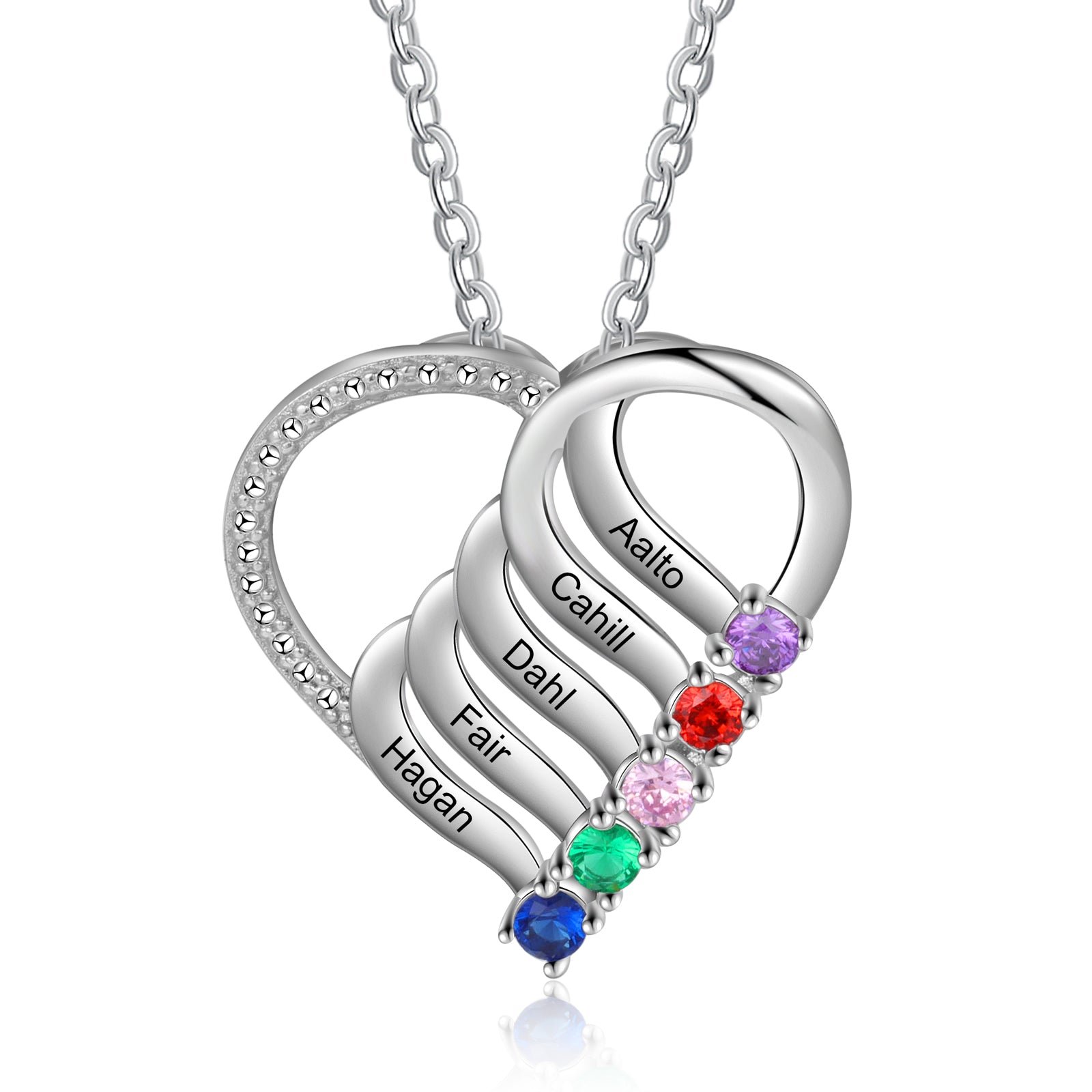 925 Sterling silver Custom Birthstone necklace