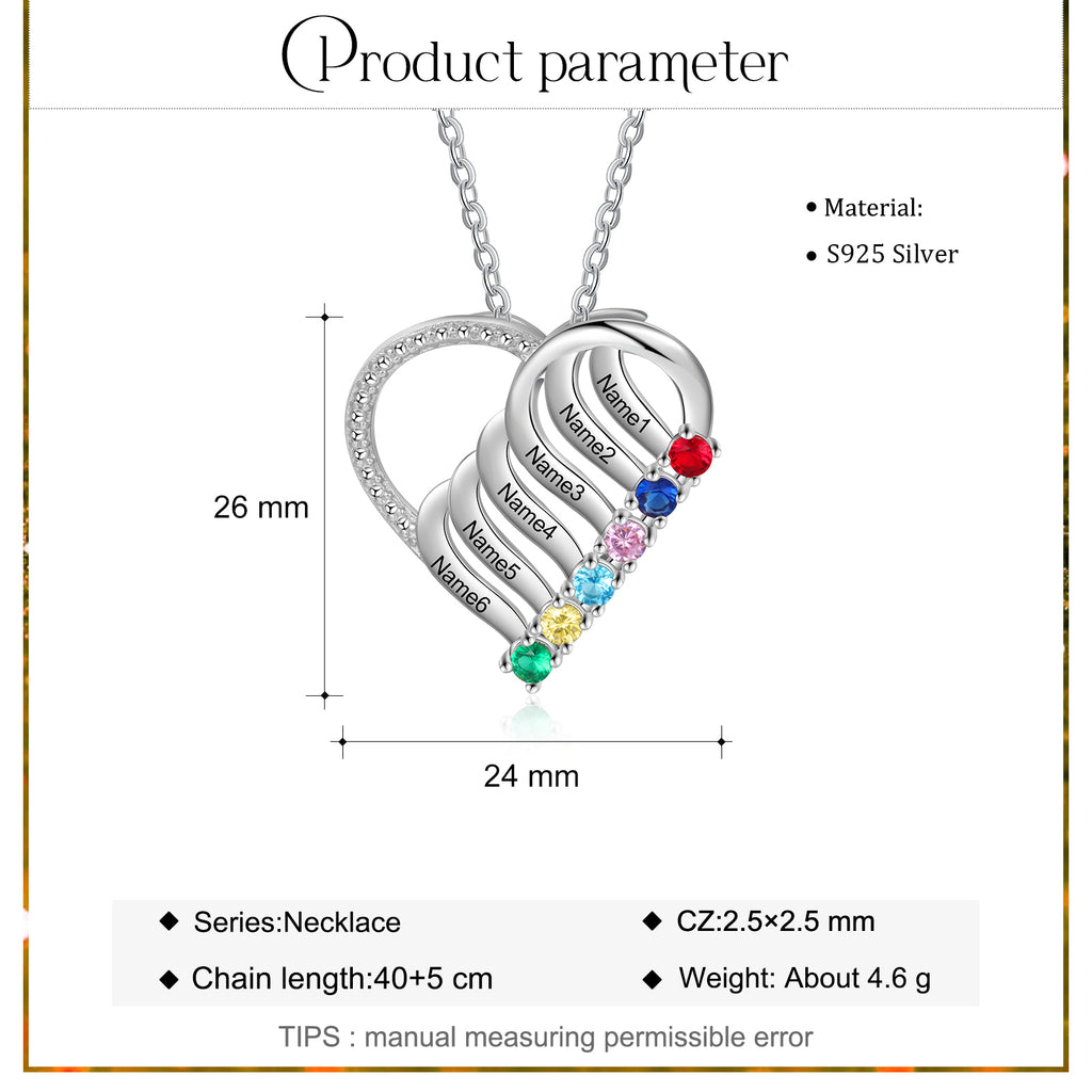 925 Sterling silver Custom Birthstone necklace