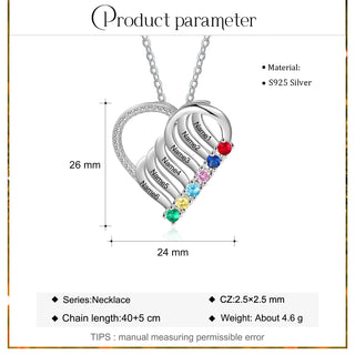 925 Sterling silver Custom Birthstone necklace
