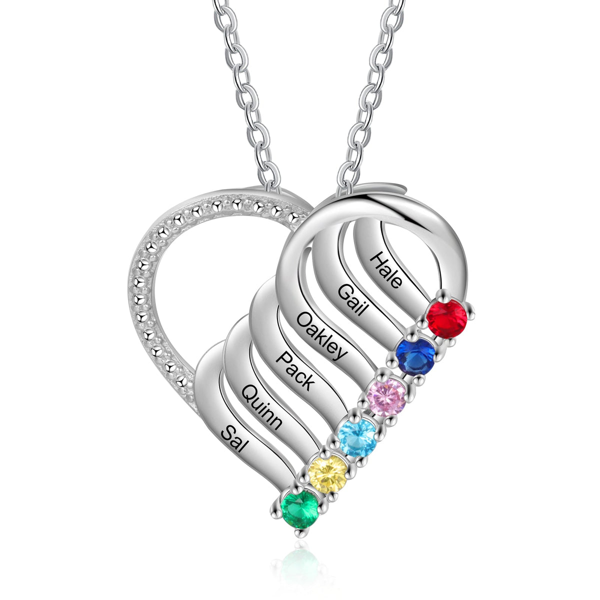 925 Sterling silver Custom Birthstone necklace