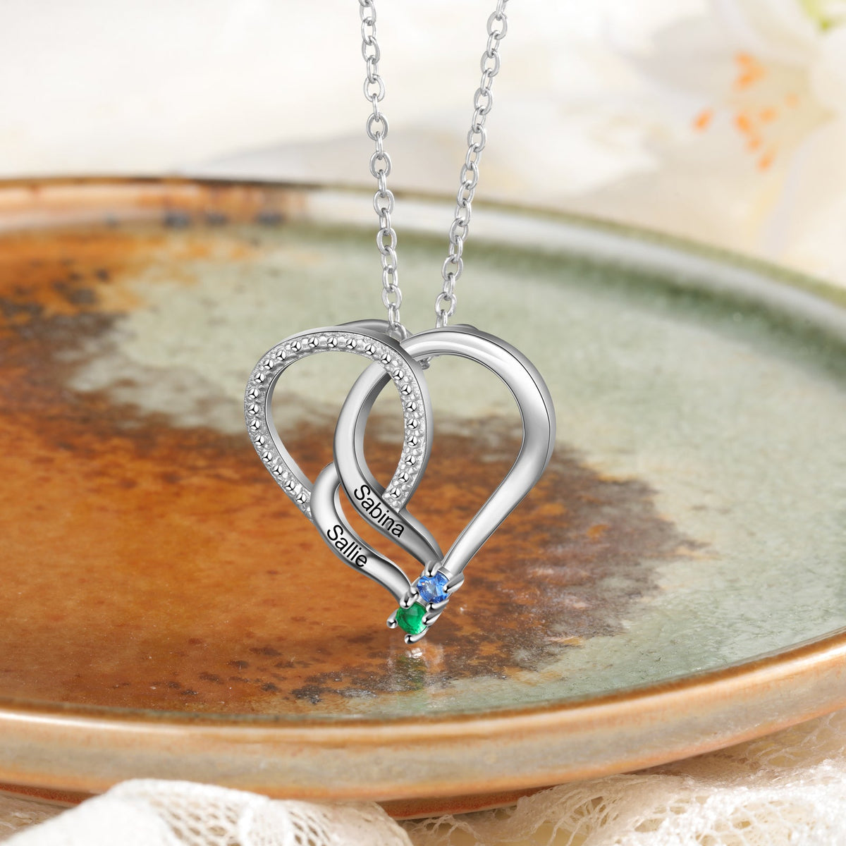 925 Sterling silver Custom Birthstone necklace