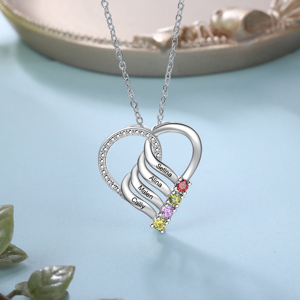 925 Sterling silver Custom Birthstone necklace