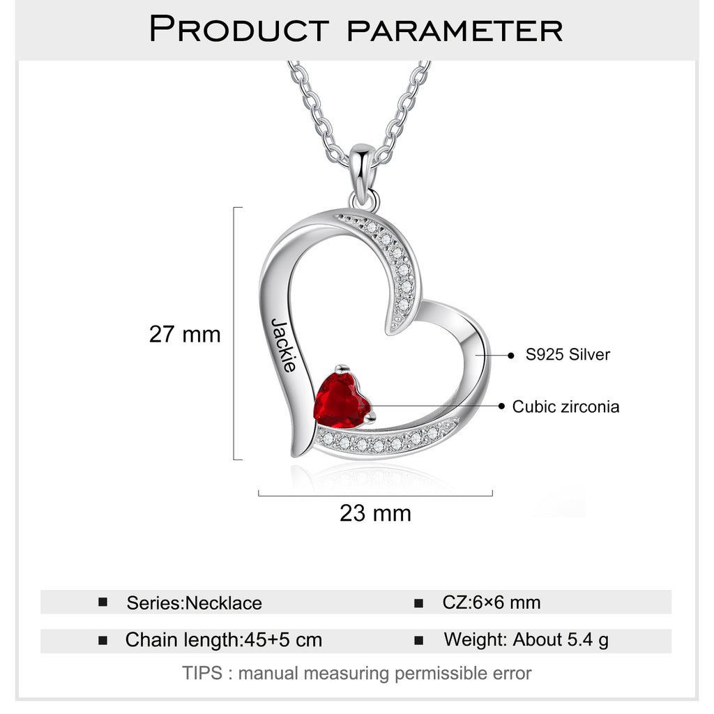 925 Sterling silver Custom Birthstone necklace
