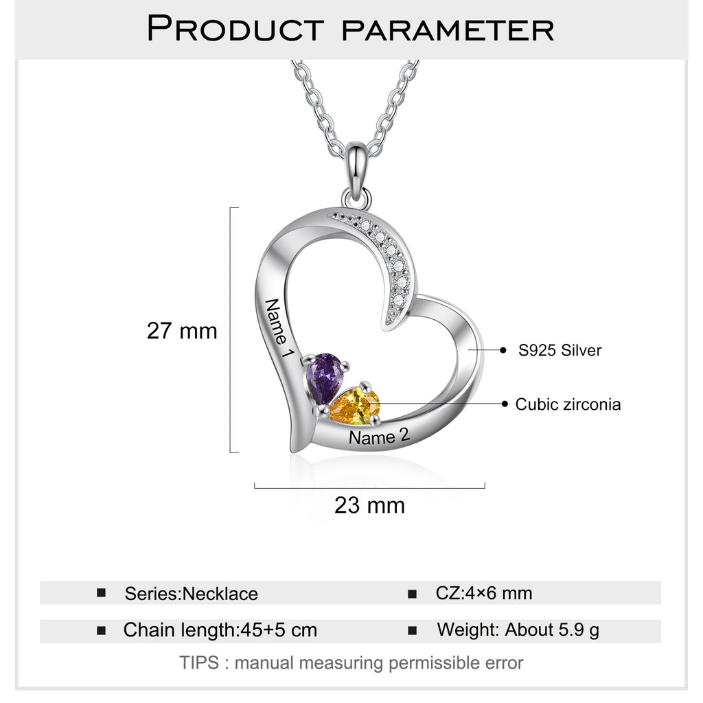 925 Sterling silver Custom Birthstone necklace
