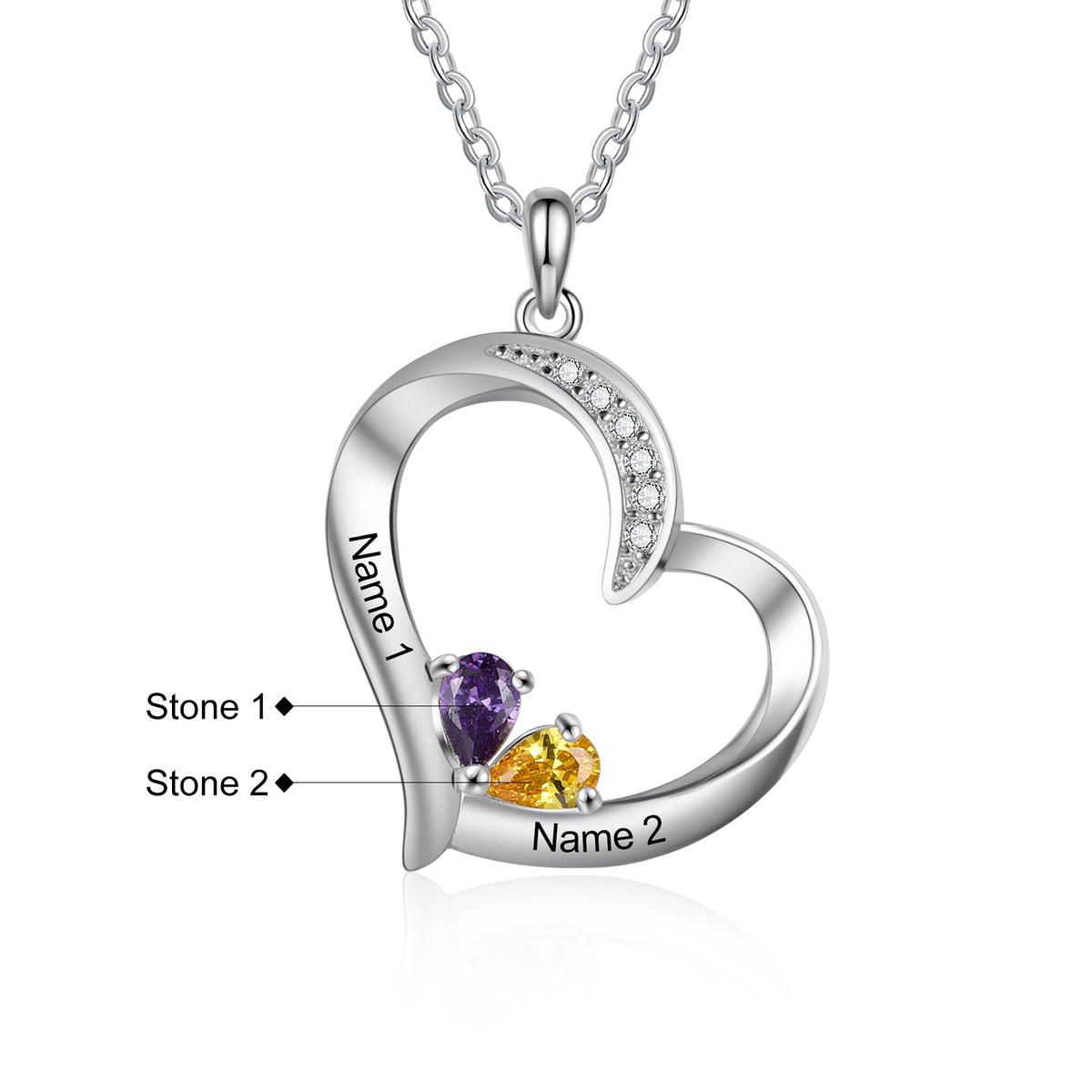 925 Sterling silver Custom Birthstone necklace