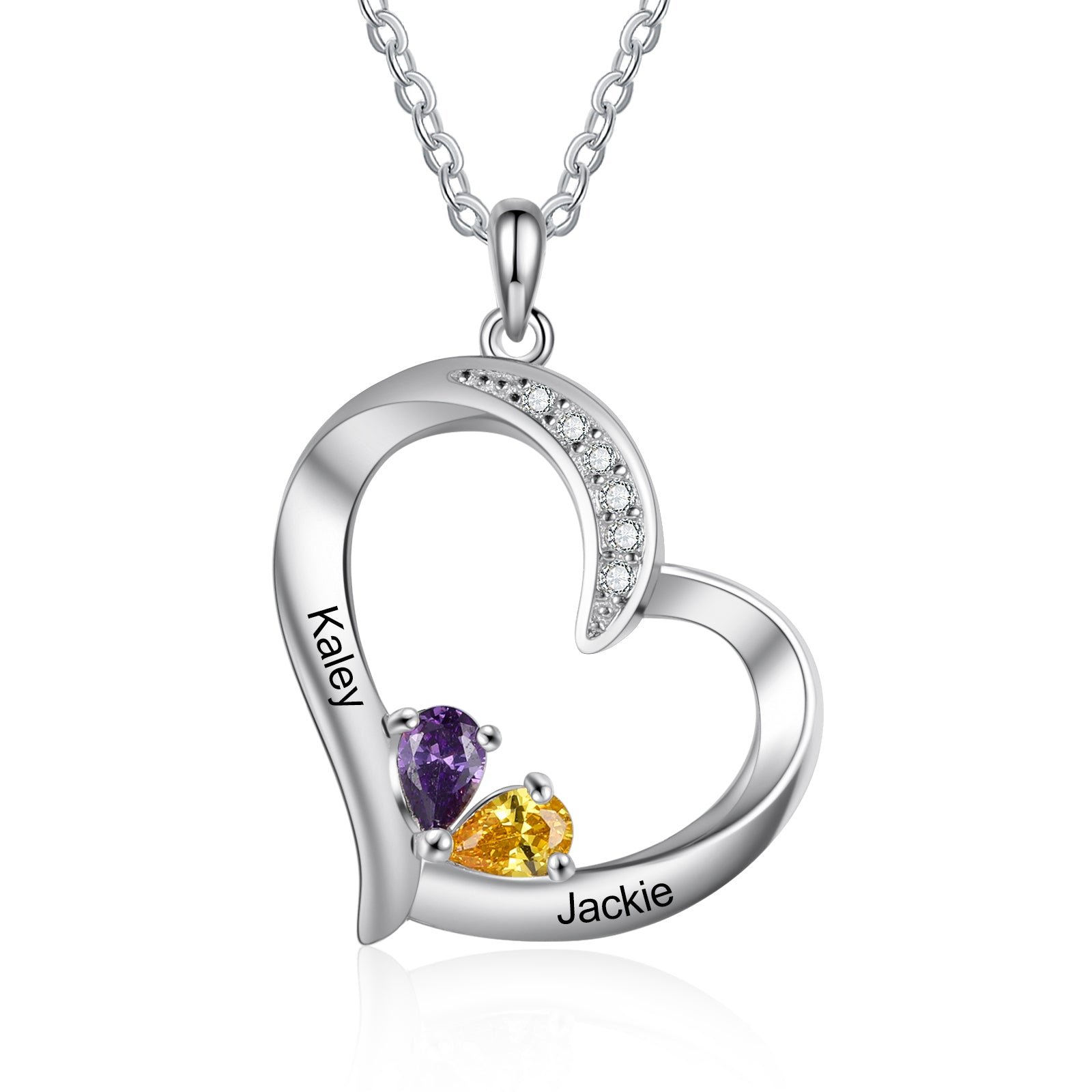 925 Sterling silver Custom Birthstone necklace