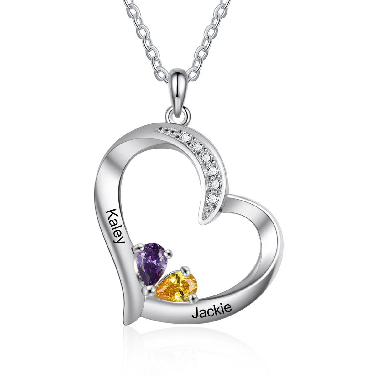 925 Sterling silver Custom Birthstone necklace