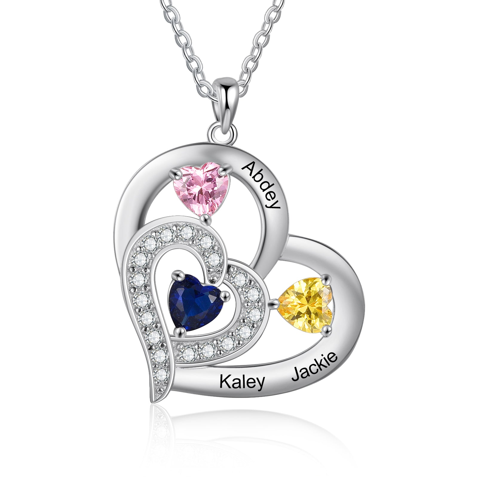 925 Sterling silver Custom Birthstone necklace
