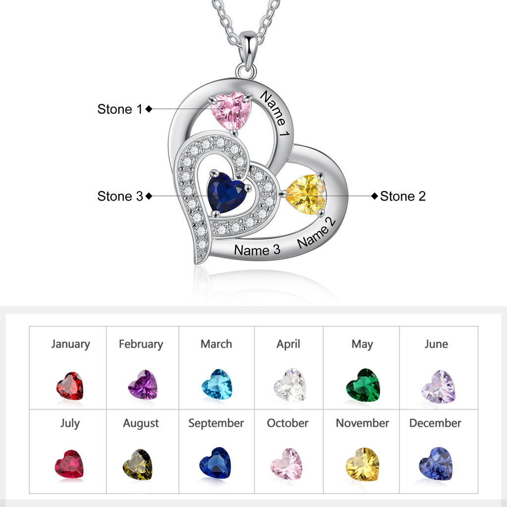 925 Sterling silver Custom Birthstone necklace
