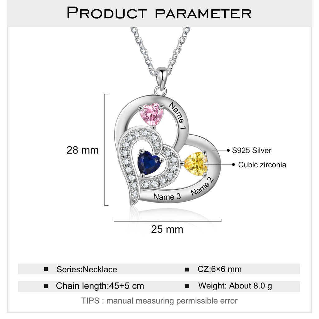 925 Sterling silver Custom Birthstone necklace