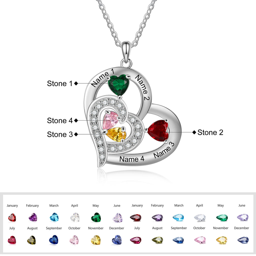 925 Sterling silver Custom Birthstone necklace