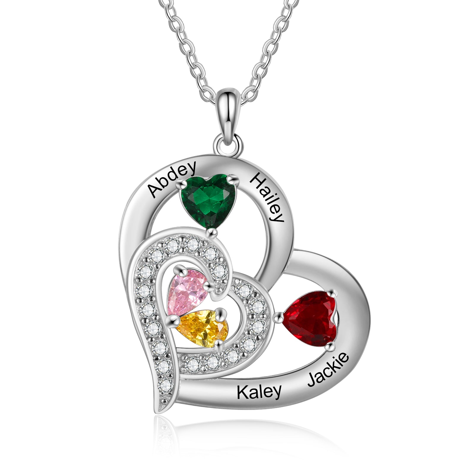 925 Sterling silver Custom Birthstone necklace
