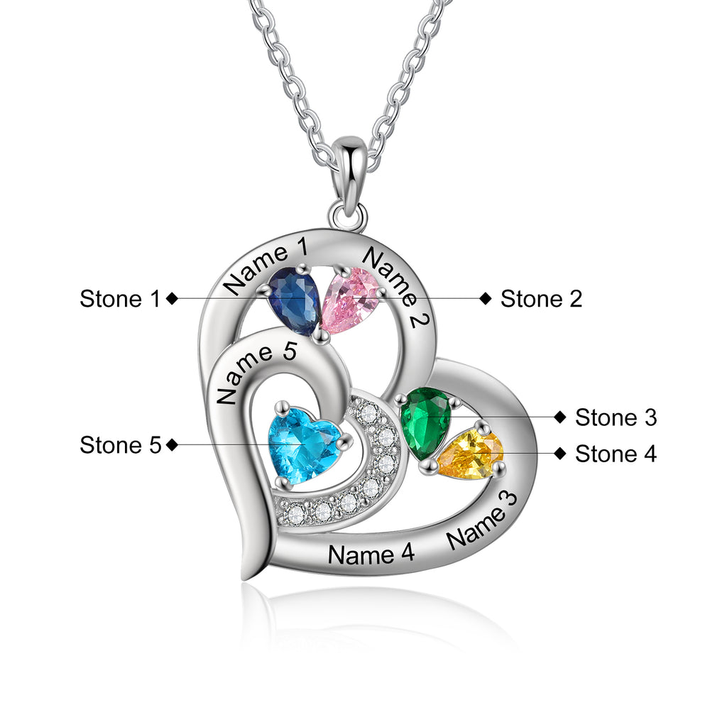 925 Sterling silver Custom Birthstone necklace