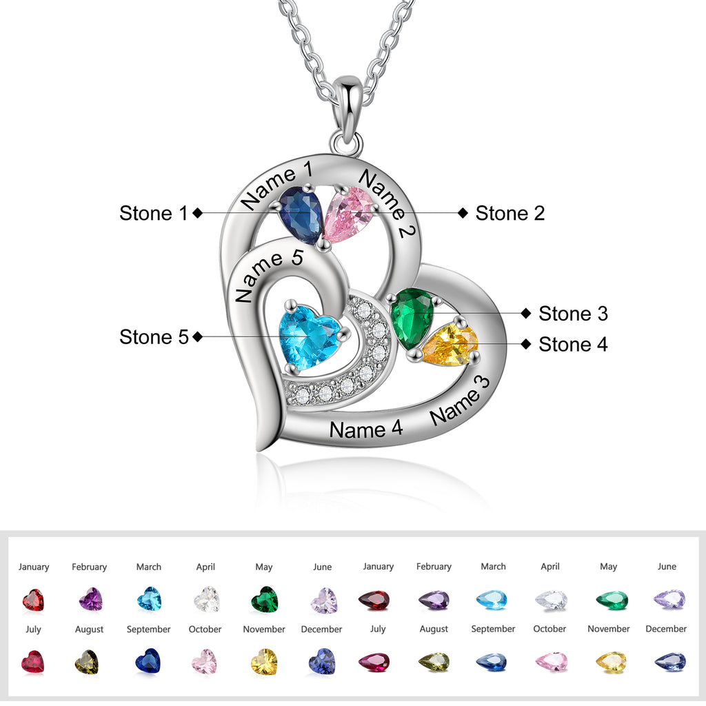 925 Sterling silver Custom Birthstone necklace