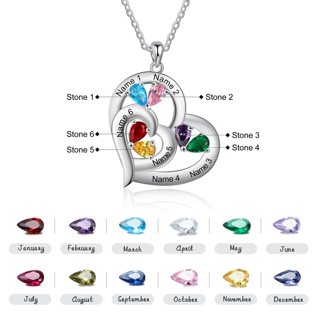 925 Sterling silver Custom Birthstone necklace