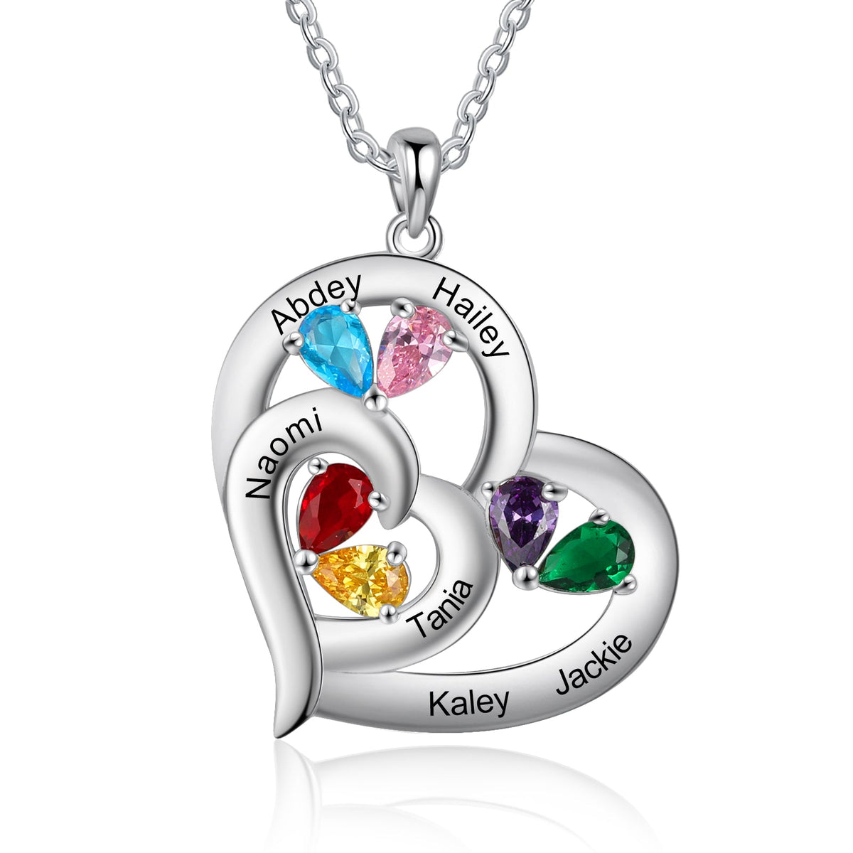 925 Sterling silver Custom Birthstone necklace