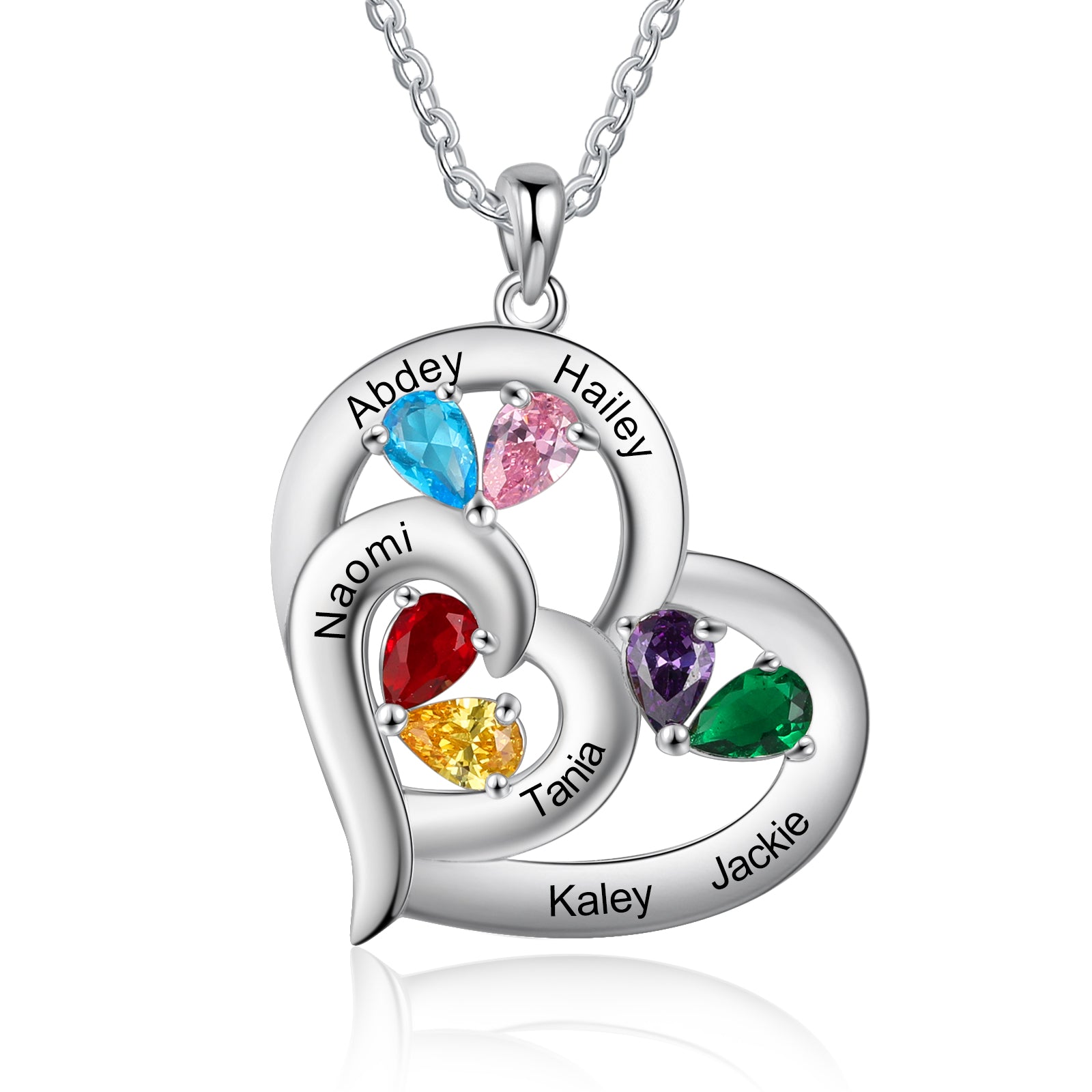 925 Sterling silver Custom Birthstone necklace