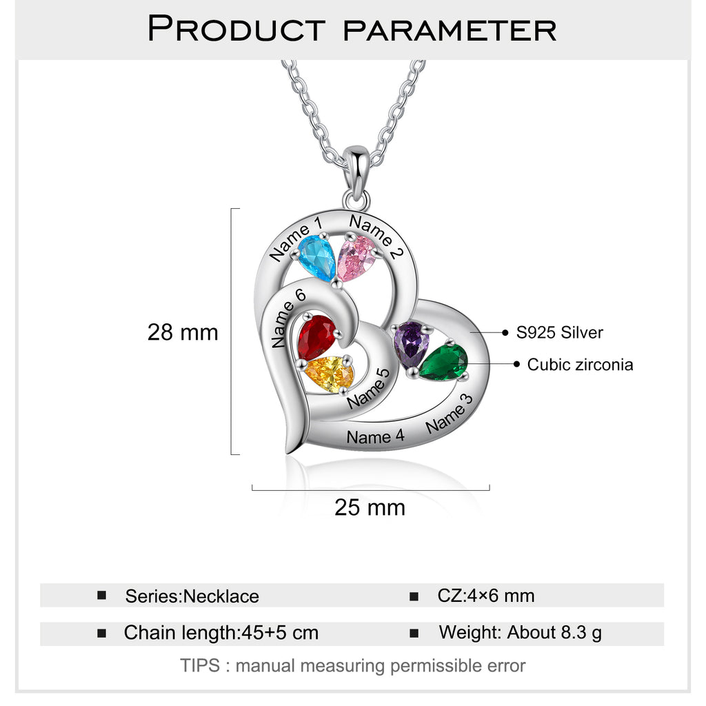 925 Sterling silver Custom Birthstone necklace