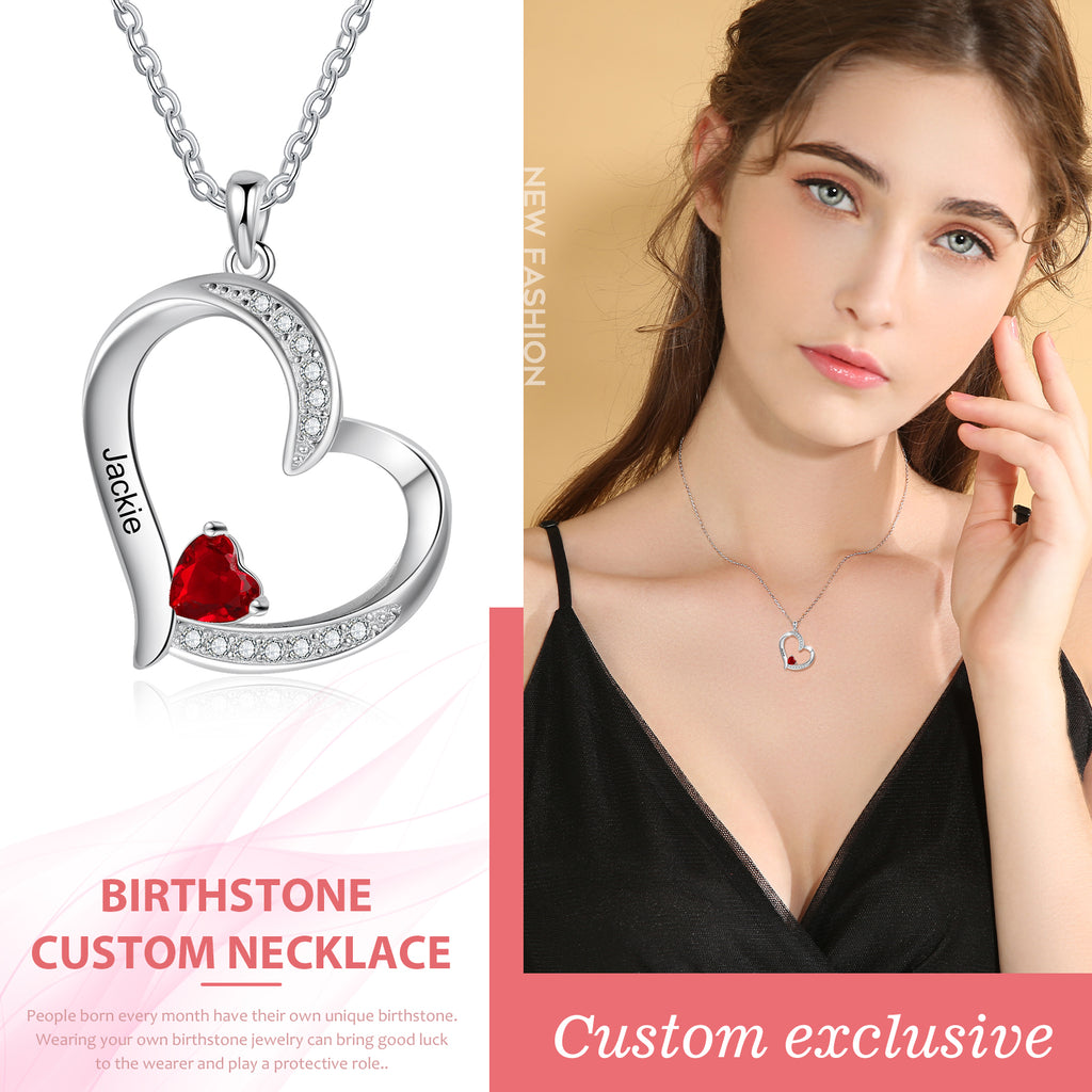 925 Sterling silver Custom Birthstone necklace