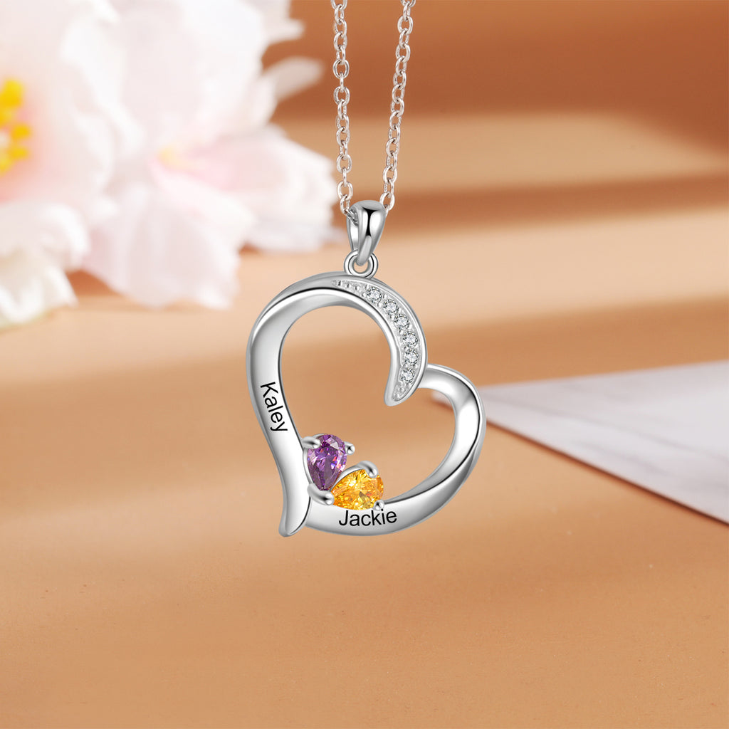 925 Sterling silver Custom Birthstone necklace