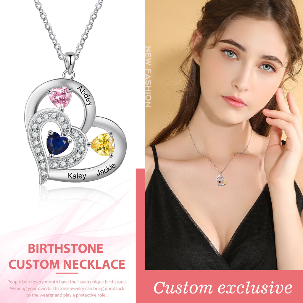 925 Sterling silver Custom Birthstone necklace