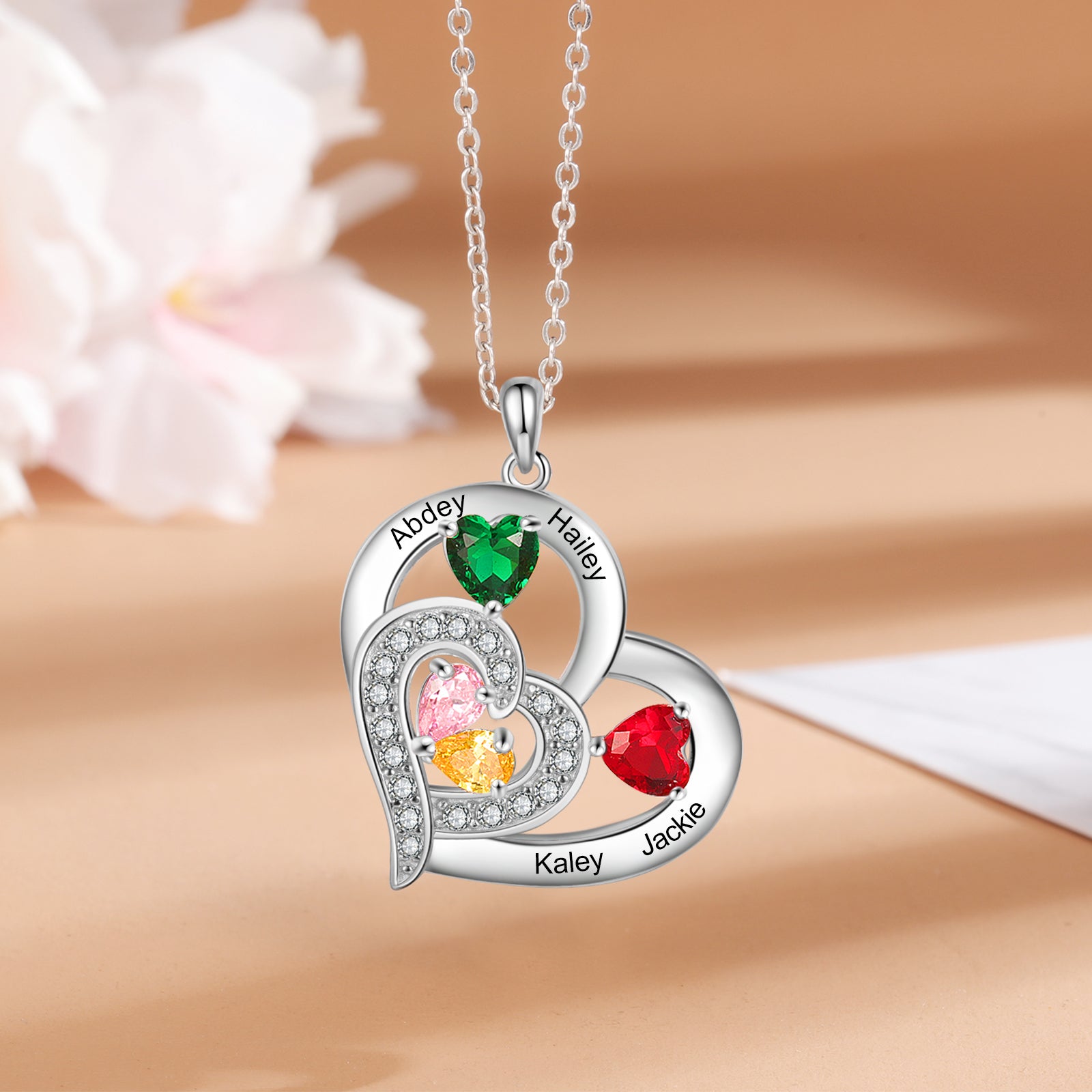 925 Sterling silver Custom Birthstone necklace