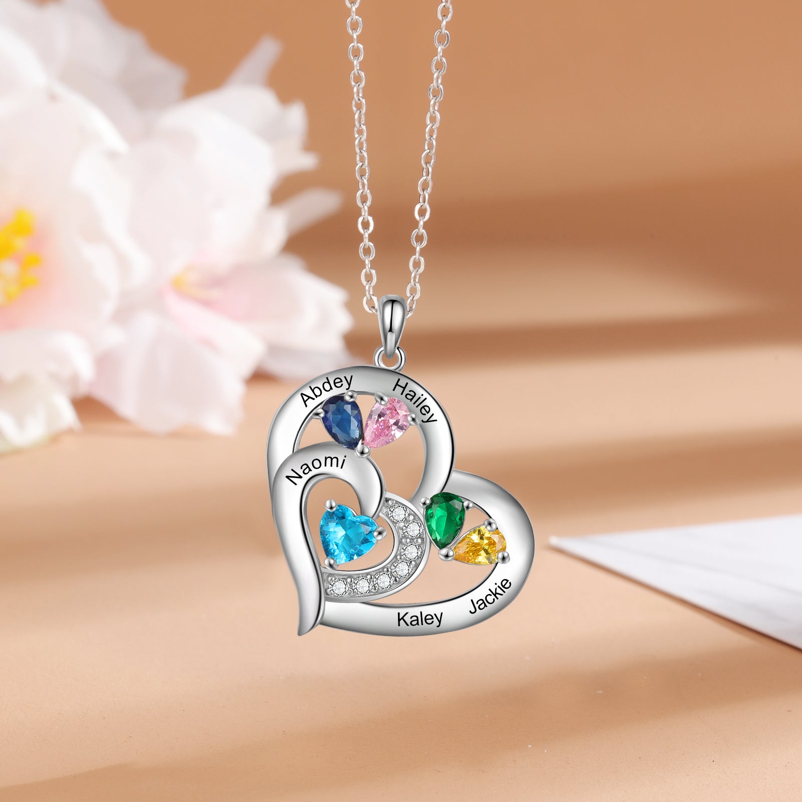 925 Sterling silver Custom Birthstone necklace