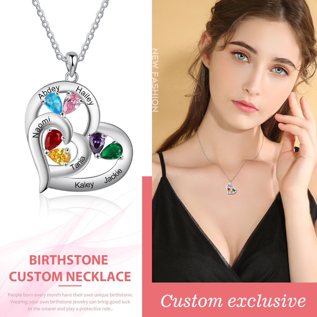 925 Sterling silver Custom Birthstone necklace