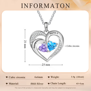 925 Sterling silver Custom Birthstone necklace