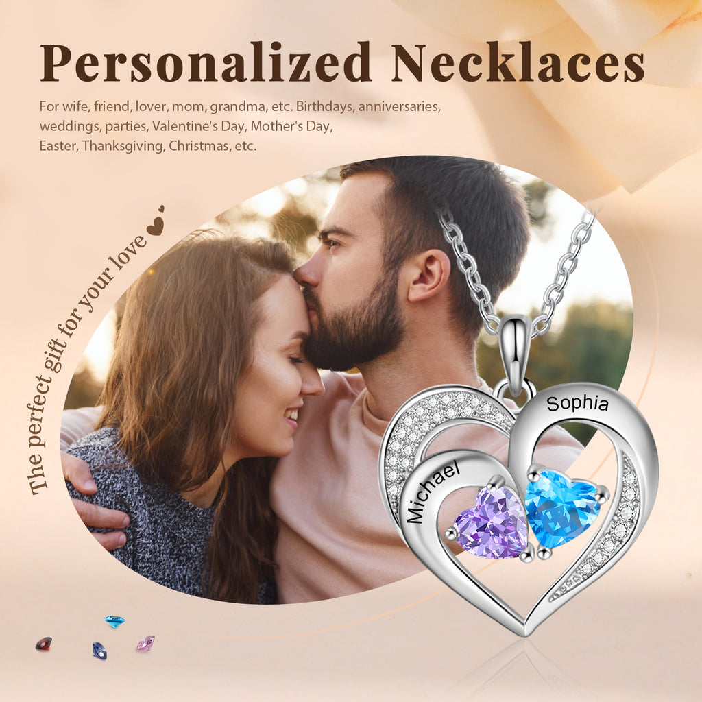 925 Sterling silver Custom Birthstone necklace