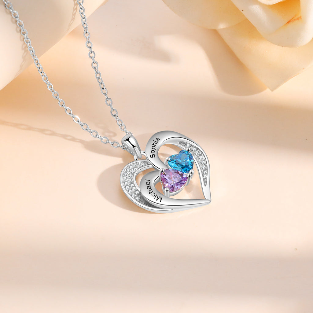 925 Sterling silver Custom Birthstone necklace