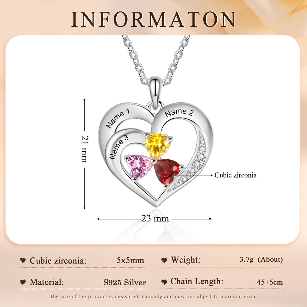 925 Sterling silver Custom Birthstone necklace