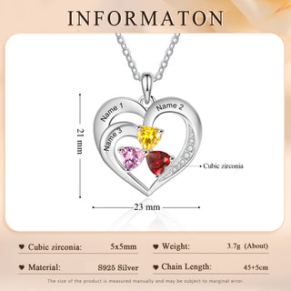 925 Sterling silver Custom Birthstone necklace