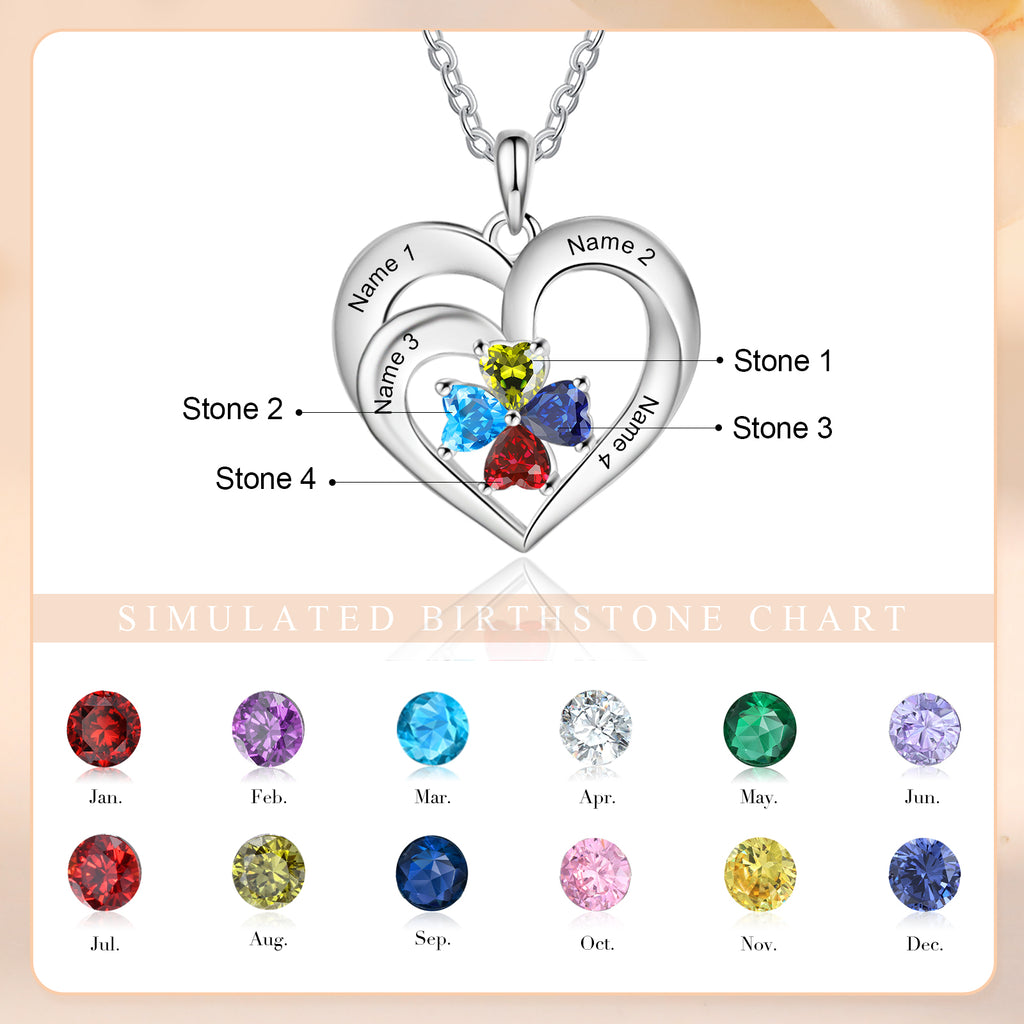 925 Sterling silver Custom Birthstone necklace