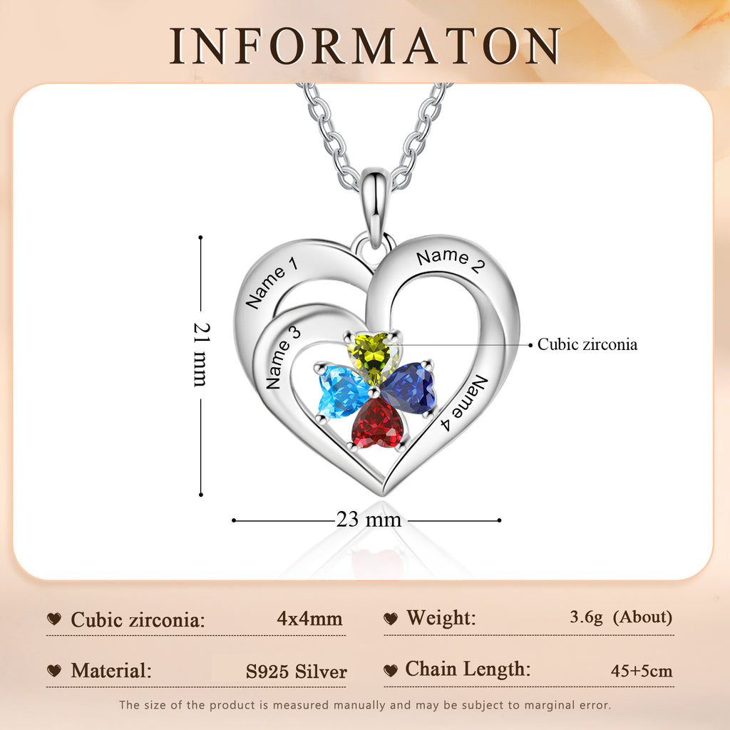 925 Sterling silver Custom Birthstone necklace