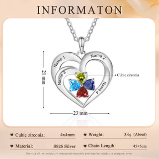 925 Sterling silver Custom Birthstone necklace