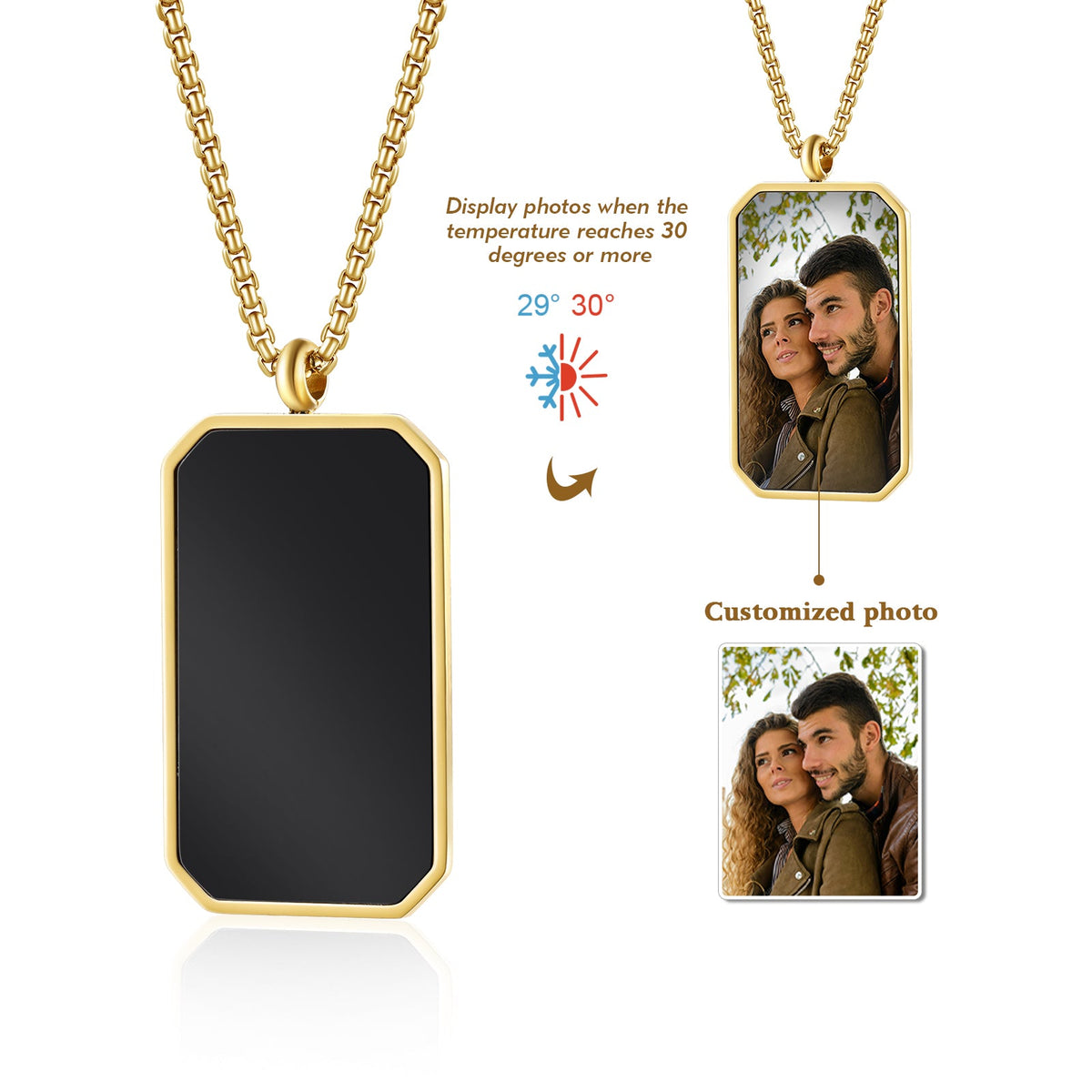Custom Photo Thermal Necklace