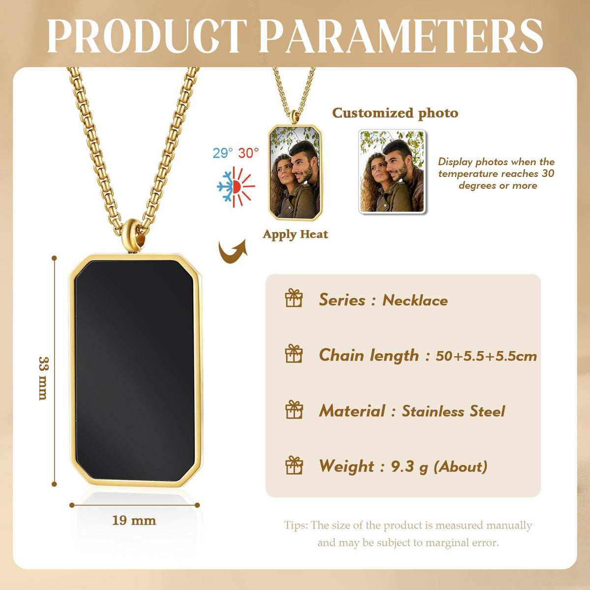 Custom Photo Thermal Necklace