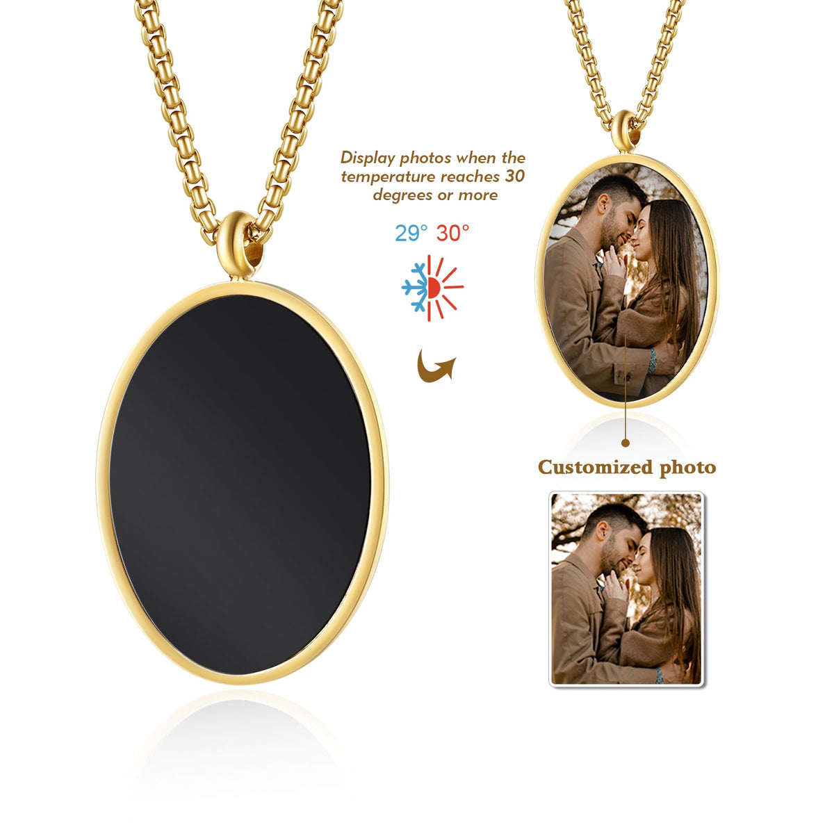Custom Photo Thermal Necklace