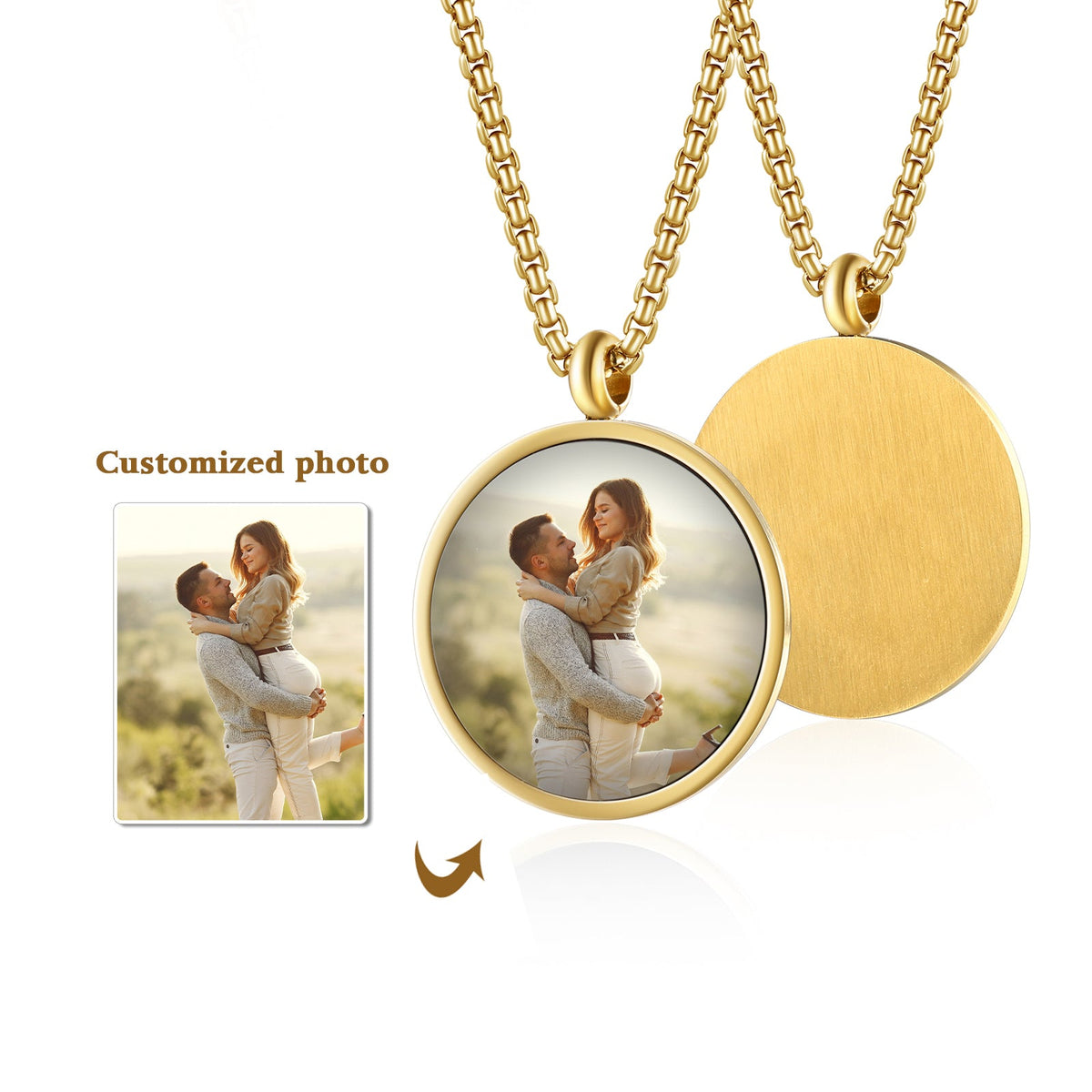 Custom Photo Thermal Necklace