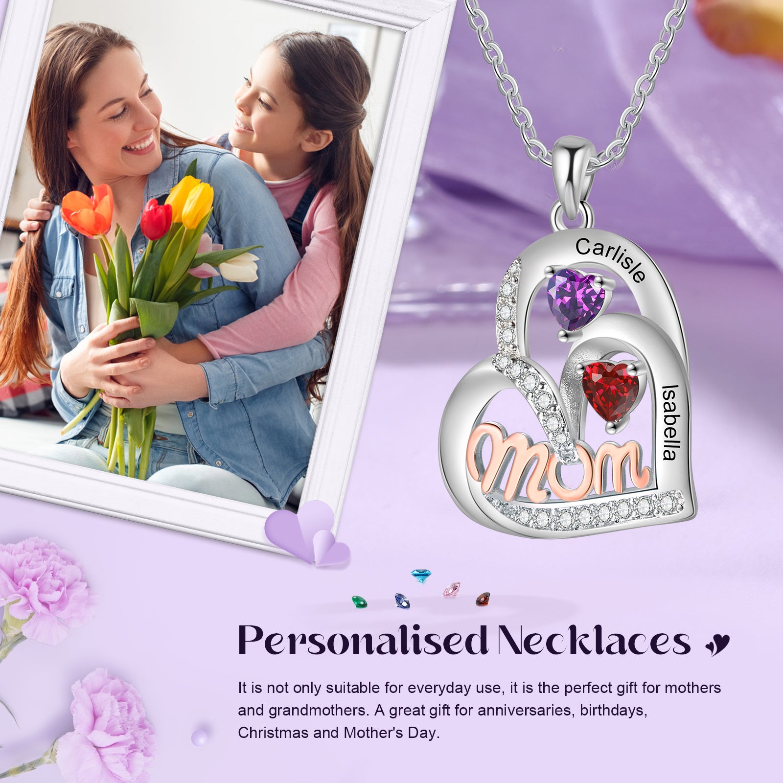 Custom Birthstone Necklace