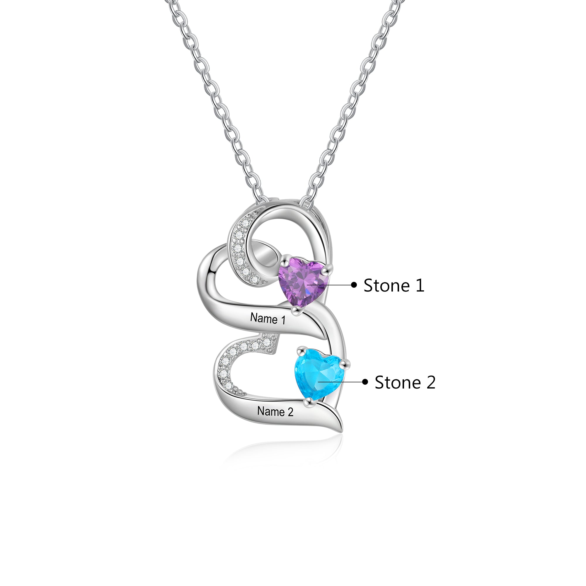 925 Sterling silver Custom Birthstone necklace