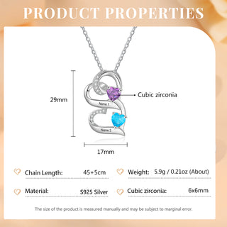 925 Sterling silver Custom Birthstone necklace