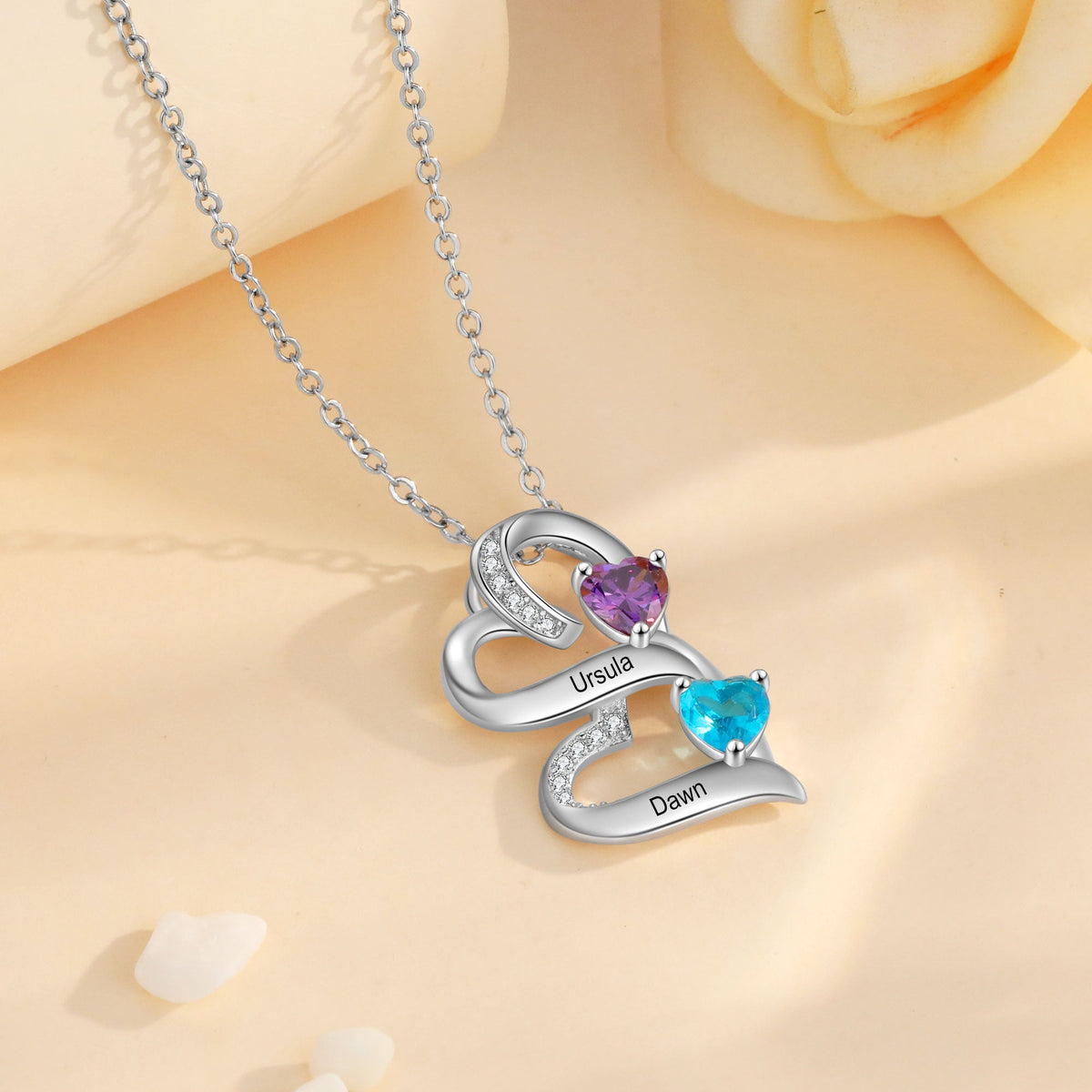 925 Sterling silver Custom Birthstone necklace