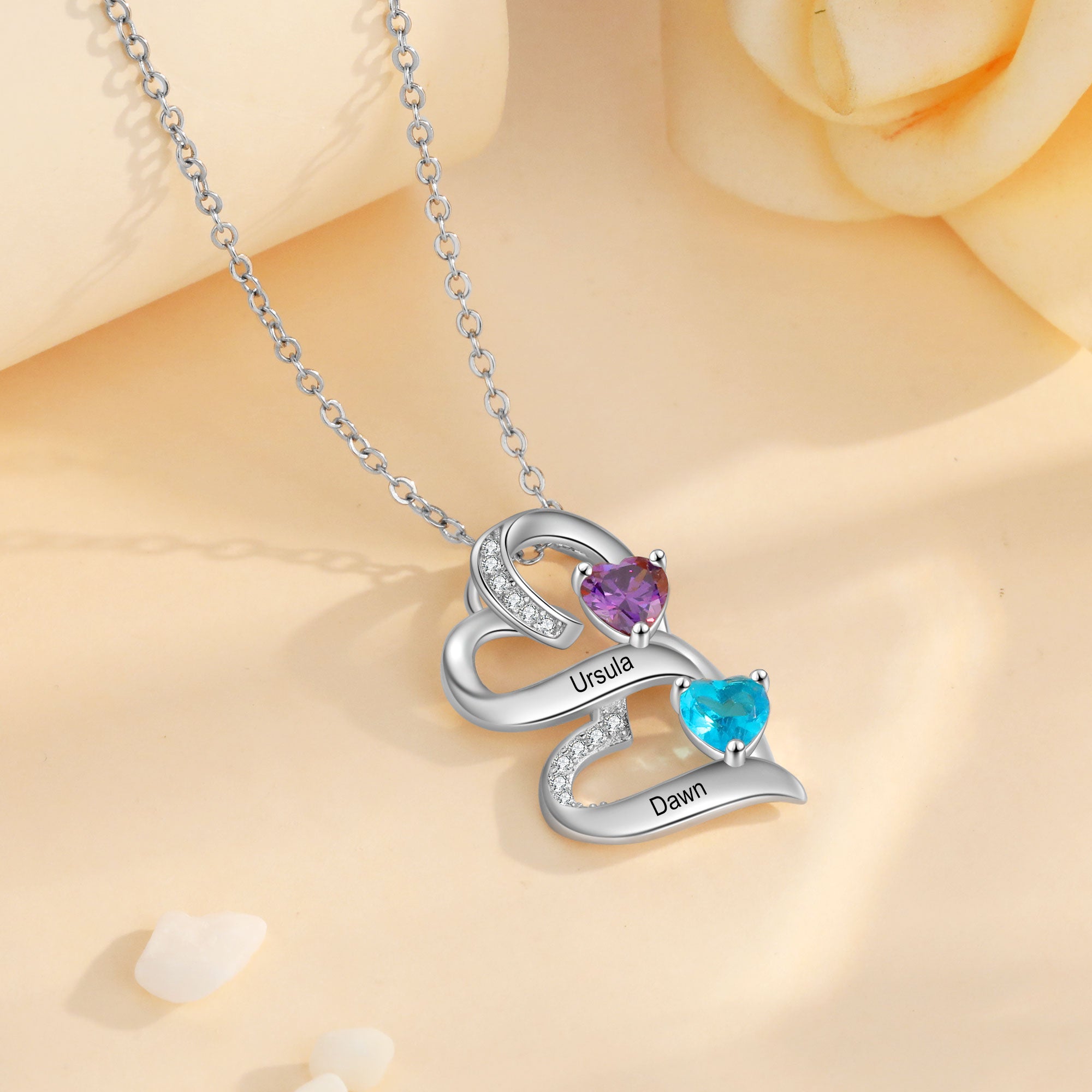 925 Sterling silver Custom Birthstone necklace