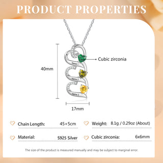 925 Sterling silver Custom Birthstone necklace